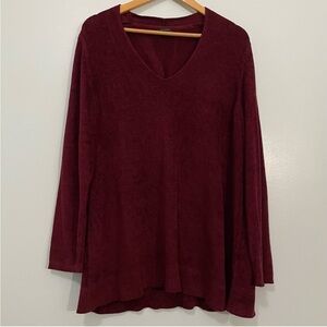 J. Jill Deep Red Long Sleeve Top Size XL